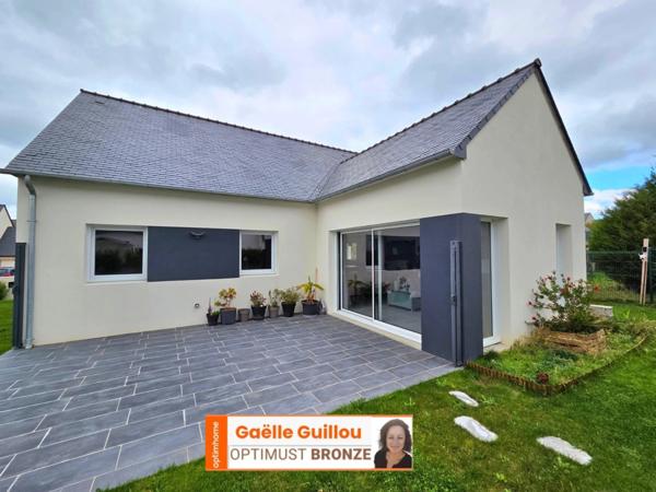 SAINT POL DE LEON : Maison plain-pied de 95 m², 3 chambres + Garage - Terrain 530m²