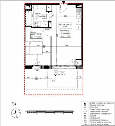 MAINVILLIERS T2 Neuf de 39.51m² avec jardin