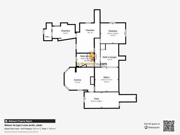 Vente                                                      Maison
                        
                     4 pièces                      124 m2                     à Lourdes