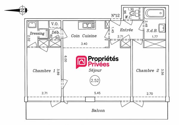 Versailles - Glatigny/Pershing - appartement de 67,18 m² - 2 chambres