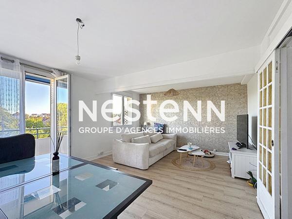 Appartement T3 meublé, traversant avec 2 chambres et balcon