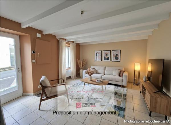 A VENDRE en Exclusivité aux Herbiers, Maison de centre-ville de 51 m2 env avec 2 chambres