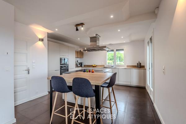 Maison avec vue imprenable sur le Mont-Blanc et Lac