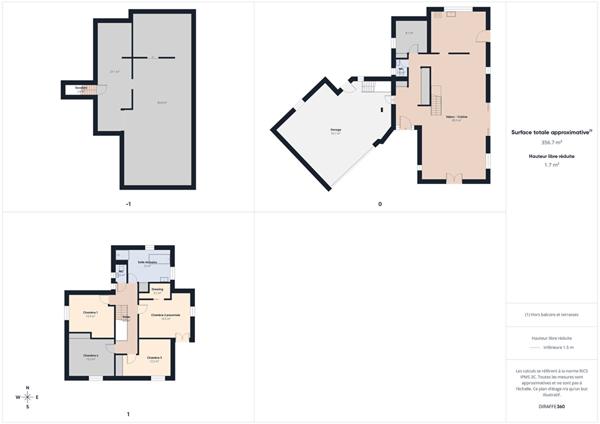 Maison d'architecte 189 m² , 4 chambres, piscine
