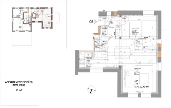 APPARTEMENT 2 PIECES 53 m2 VUE MER CABELLOU