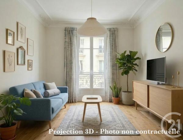 Appartement à vendre  3 pièces - 52,27 m2 PARIS - 75018