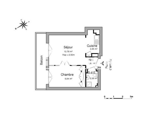 Location Appartement 2 pièces 31.31 m² - 15-19 AV. DE LA MARTHELINE Marseille 13009
