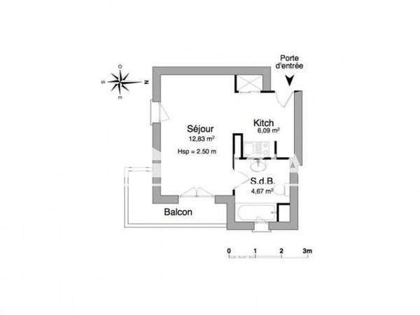 Location Studio 23.59 m² - 14 AV PIERRE MASSE Pau 64000