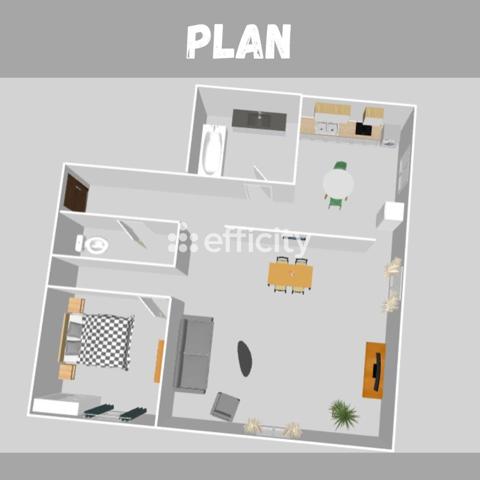 Appartement 2 pièces - 53 m²