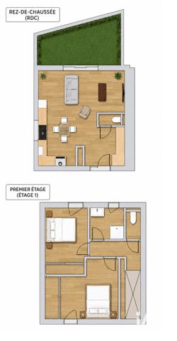 Maison à vendre 3 pièces 63,8 m² Romagné