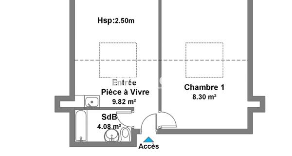 Location Studio 22.2 m² - Brétigny-sur-orge 91220