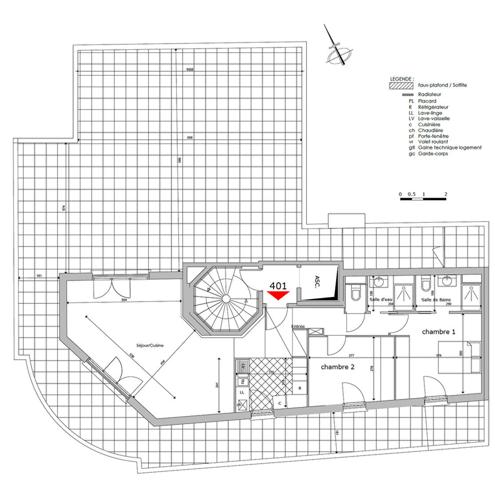 Roof top à Saint Maur Des Fosses 3 pièces de 82.15 m2