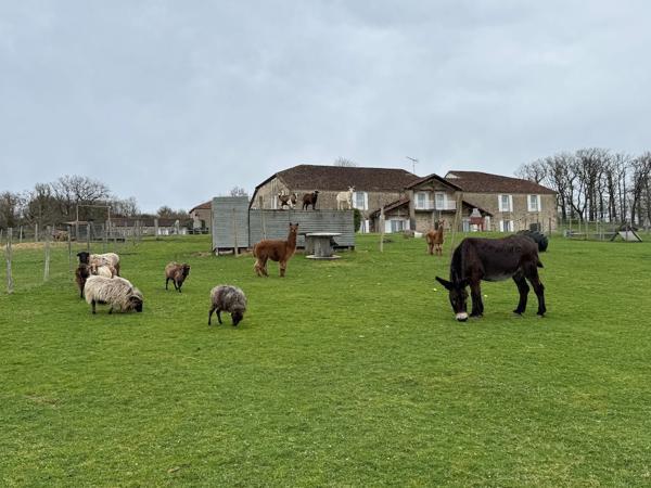 Domaine d'exception au coeur de la campagne, 40 couchages, maison de 8 chambres, piscine chauffée, mini-ferme,