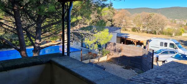 Boisset-et-Gaujac (30140) Jolie maison de 283 m² surface totale avec gite, piscine chauffée et pool-house 41 m² sur 4.387 m² de terrain