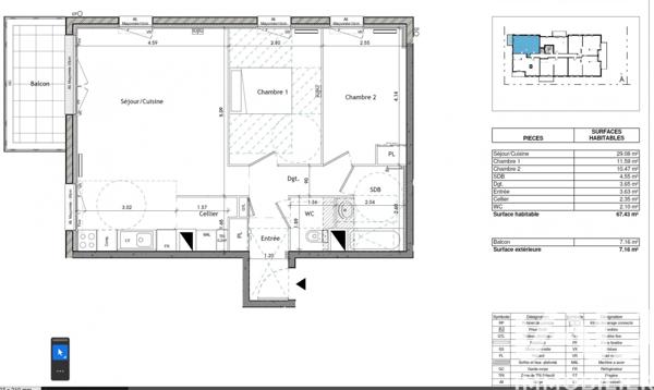 Appartement à vendre 3 pièces 67 m² Voisins-le-Bretonneux