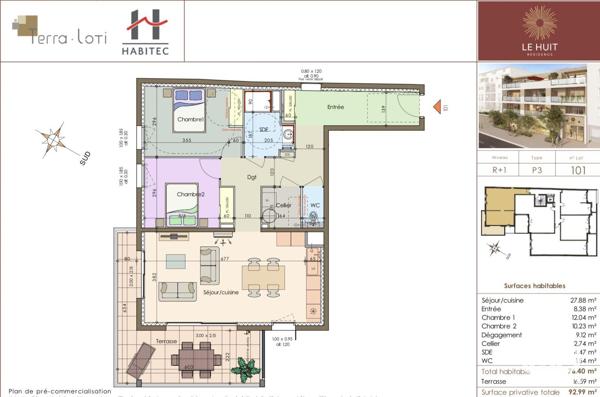 Appartement à vendre 3 pièces 76 m² Nîmes
