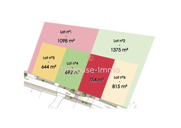 Terrain à vendre de 754 m²