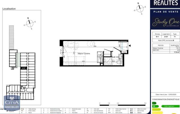 Appartement à louer 1 pièce 17.9m² La Rochelle (17000)