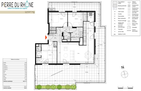 Francheville (69340) Vends Francheville (69340) Appartement en Attique T4 de 96m² et 100m² terrasse