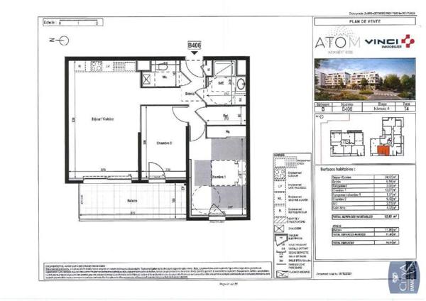 Appartement à louer 3 pièces 62.83m²