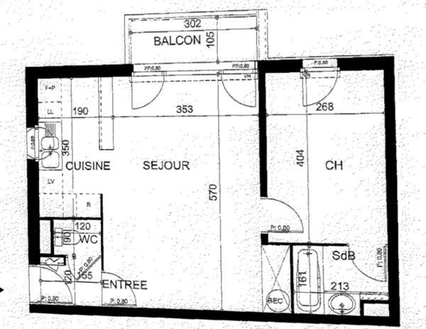 Appartement, en parfait état, à vendre 2 pièces CHELLES (77), rue du Chêne Tordu, avec balcon et parking