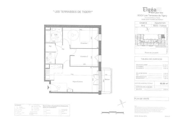 Appartement 3p avec pkg