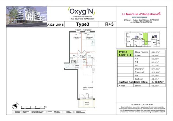Type 3 OXYG’N logt 8 – SAINT HERBLAIN