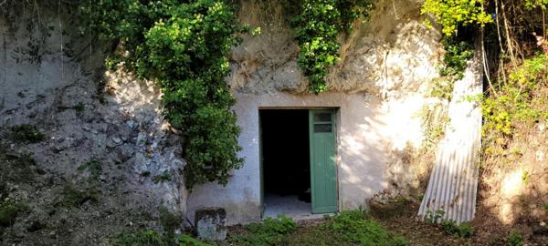 MAISON TROGLODYTIQUE  AVEC CAVES ET TERRAINS