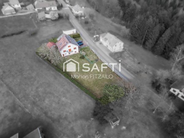 Unobstructed views of the mountains and forest, with a plot of land measuring 2,170 m².