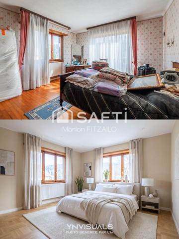 Unobstructed views of the mountains and forest, with a plot of land measuring 2,170 m².