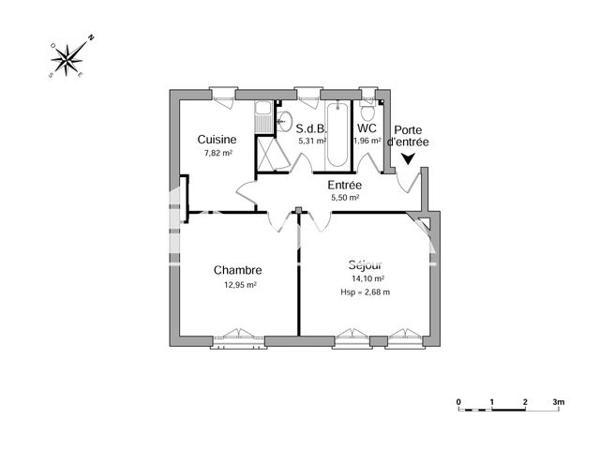Location Appartement 2 pièces 47.6 m² - 5 RUE DU MARECHAL JOFFRE Le Vesinet 78110