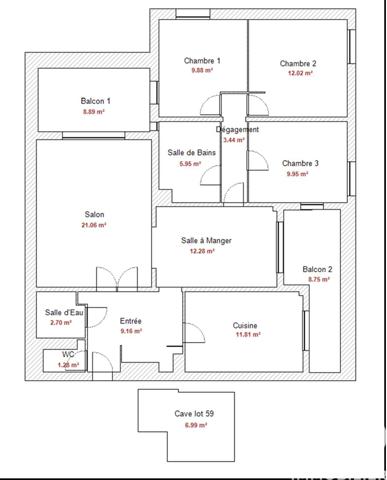 Appartement à vendre 4 pièces 99,53 m² Écully