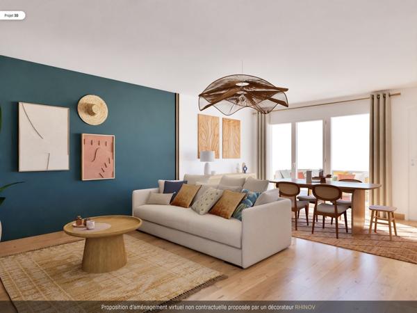 Appartement 3 pièces avec terrasse et jardin + 2 parking