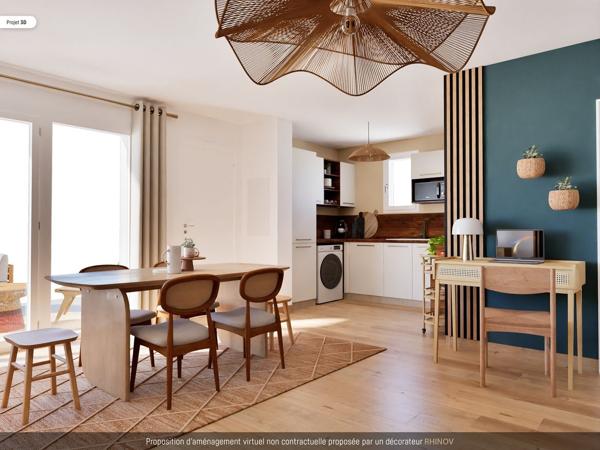 Appartement 3 pièces avec terrasse et jardin + 2 parking