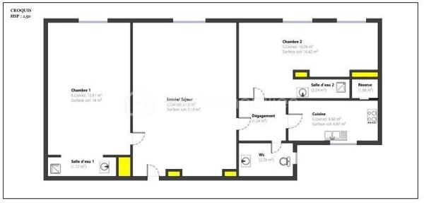 Appartement de 67 m²