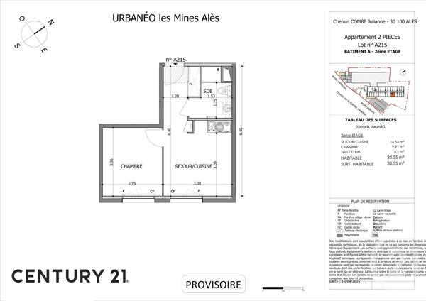 Appartement T2 à vendre  2 pièces - 30,52 m2 ALES - 30