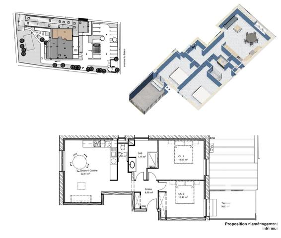 Appartement 3 pièces de 67 m² à Idron (64320)