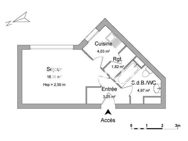 À vendre Studio 30.43 m² - Vanves 92170