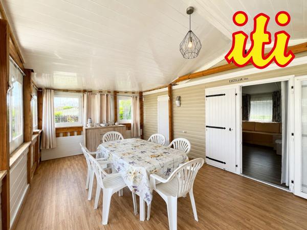 Mobil-home sur parcelle privative de 202 m²