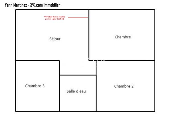 Plain pied 67 m2 3 chambres 2 places de stationnement comines (59560)