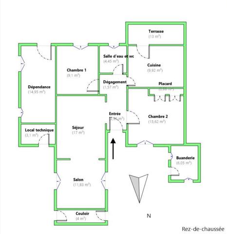La Seyne-sur-Mer (83500) Rez de jardin avec annexe aménagée