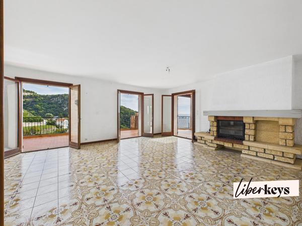 Èze – Vue mer panoramique, dernier étage de villa – 118 m² + 60 m² de terrasse