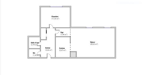 Appartement à vendre 2 pièces 49 m² Dijon