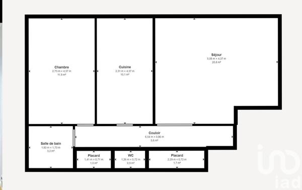 Appartement à vendre 2 pièces 55 m² Chartres