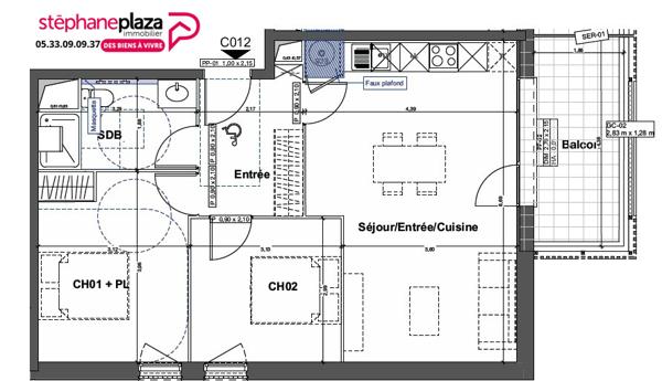 Appartement 3 pièces 60.73 m2