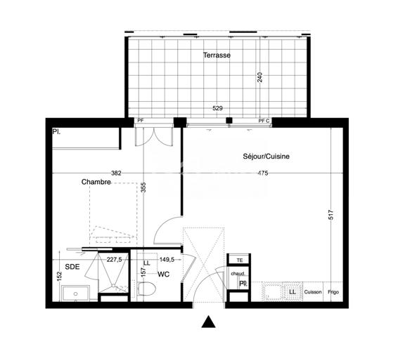 T2 43m2 avec terrasse - Résidence neuve à Castelnau-le-lez.