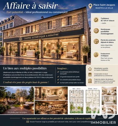 Immeuble à vendre 134 m² Mantes-la-Jolie