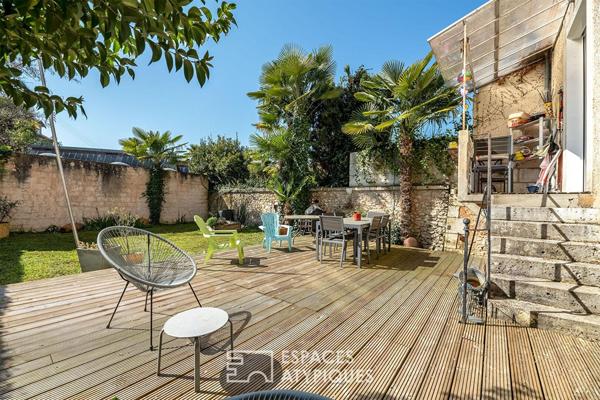 Maison de ville rénovée avec son jardin plein sud