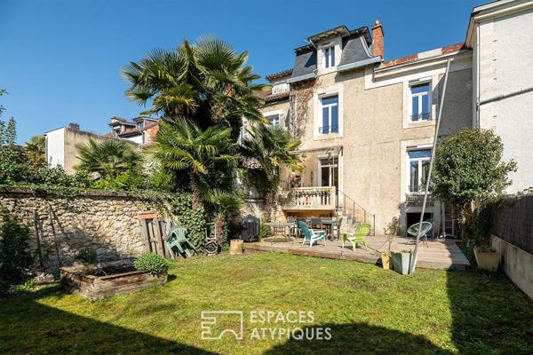Maison de ville rénovée avec son jardin plein sud