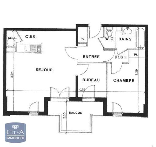 Appartement à louer 2 pièces 56.15m² Gravigny (27930)